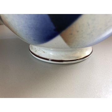 COPPA CERAMICA S. C. Richard SMALTO POLICROMO AEROGRAFO CIOTOLA BOWL TAZZA DECO'