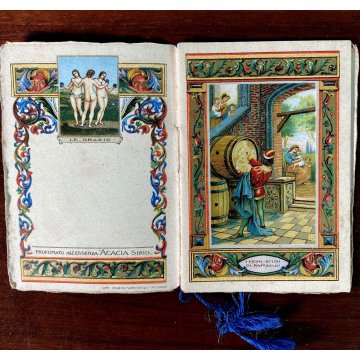 ANTICO CALENDARIETTO PUBBLICITARIO 1916 prodot. SIRIO almanacco RAFFAELLO SANZIO