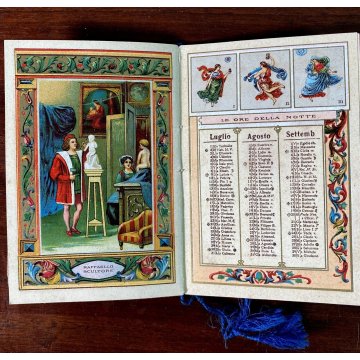 ANTICO CALENDARIETTO PUBBLICITARIO 1916 prodot. SIRIO almanacco RAFFAELLO SANZIO