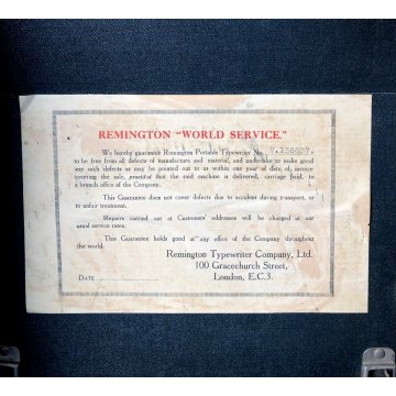 ANTICA MACCHINA DA SCRIVERE PORTATILE Remington Portable LONDON 1920 VINTAGE