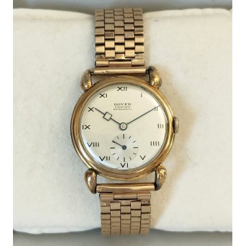 ANTICO OROLOGIO Hover ANSE a RAGNO 15 jewels MECCANICO anni 40 DORATO MEN WATCH