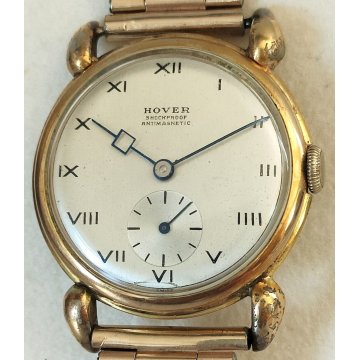 ANTICO OROLOGIO Hover ANSE a RAGNO 15 jewels MECCANICO anni 40 DORATO MEN WATCH