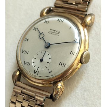 ANTICO OROLOGIO Hover ANSE a RAGNO 15 jewels MECCANICO anni 40 DORATO MEN WATCH
