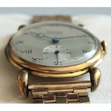 ANTICO OROLOGIO Hover ANSE a RAGNO 15 jewels MECCANICO anni 40 DORATO MEN WATCH