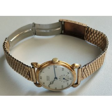 ANTICO OROLOGIO Hover ANSE a RAGNO 15 jewels MECCANICO anni 40 DORATO MEN WATCH