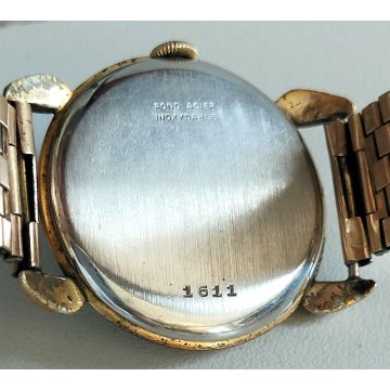 ANTICO OROLOGIO Hover ANSE a RAGNO 15 jewels MECCANICO anni 40 DORATO MEN WATCH