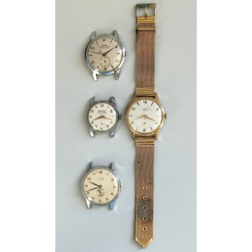 LOTTO 4 pz. ANTICO OROLOGIO POLSO meccanico Dogma Hemeros Albor Zeih WRIST WATCH