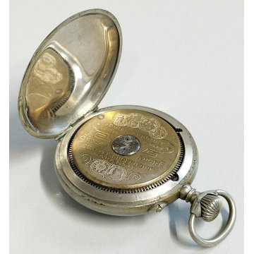 ANTICO OROLOGIO TASCA 8 jours Meccanico TIPO Hebdomas OLD POCKET WATCH ø 50mm