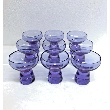 SET 9 COPPE CRISTALLO ALESSANDRITE DESIGN ATTR. S. Asti PER Arnolfo di Cambio 60