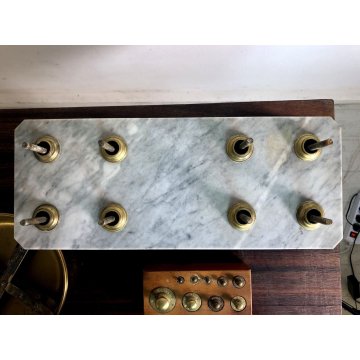 ANTICA BILANCIA Bulgari Santo 2 PIATTI PESA 5 kg OTTONE LEGNO MARMO Italia 1881