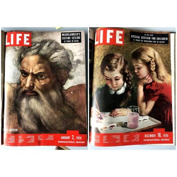 RACCOLTA MAGAZINE LIFE International Edition ANNO 1950 COPERTINA RIGIDA 2 Volumi