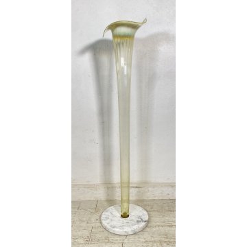 VASO VETRO STILE CALLA VENINI MARMO ANNI 30 PORTA FIORI VASE MURANO OTTONE GLASS