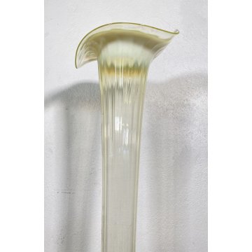 VASO VETRO STILE CALLA VENINI MARMO ANNI 30 PORTA FIORI VASE MURANO OTTONE GLASS