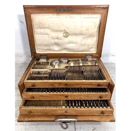 SERVIZIO POSATE LIBERTY 12 pers. Art. Krupp Berndorf  170 Pz. LUXURY WOODEN BOX