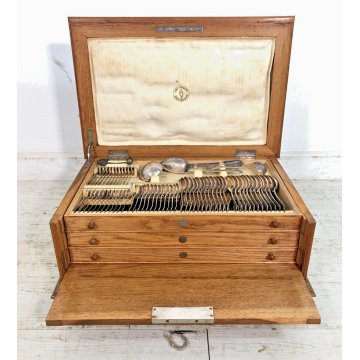 SERVIZIO POSATE LIBERTY 12 pers. Art. Krupp Berndorf  170 Pz. LUXURY WOODEN BOX