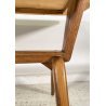 TAVOLO VINTAGE LEGNO FAGGIO VETRO VERDE DESIGN ANNI 60 STILE ICO PARISI EPOCA