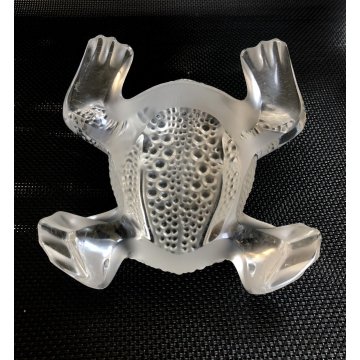 SCULTURA CRISTALLO VINTAGE Lalique France GREGOIRE  11640 FIGURE FROG ROSPO '70s