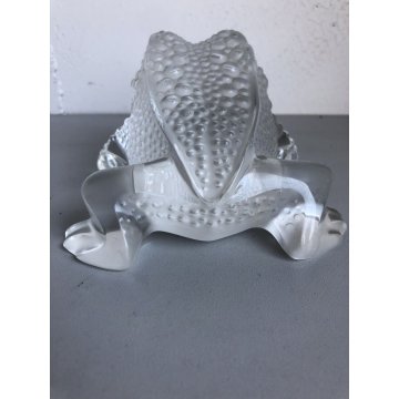 SCULTURA CRISTALLO VINTAGE Lalique France GREGOIRE  11640 FIGURE FROG ROSPO '70s