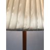 LAMPADA DA TERRA PIANTANA LEGNO SCANALATO OTTONE 3 LUCI PARALUME RASO ART DECO'