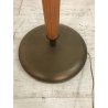 LAMPADA DA TERRA PIANTANA LEGNO SCANALATO OTTONE 3 LUCI PARALUME RASO ART DECO'