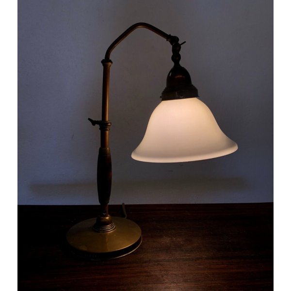 Lampada Da Scrivania Contemporanea Ebe Metallo Marrone E Ottone 1 Luce