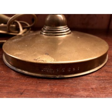 LAMPADA Ministeriale da SCRIVANIA DESIGN INDUSTRIALE OTTONE LEGNO VETRO '20/'30