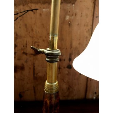 LAMPADA Ministeriale da SCRIVANIA DESIGN INDUSTRIALE OTTONE LEGNO VETRO '20/'30