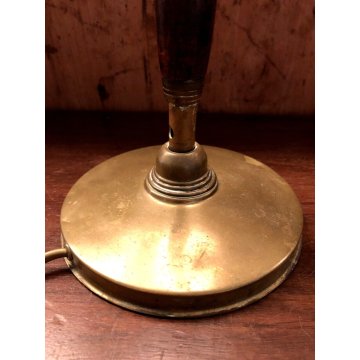 LAMPADA Ministeriale da SCRIVANIA DESIGN INDUSTRIALE OTTONE LEGNO VETRO '20/'30