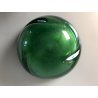 SVUOTATASCHE PORTACENERE VETRO MURANO TRASPARENTE VERDE FOGLIA ORO '40/'50