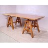 TAVOLO DESIGN ACHILLE CASTIGLIONI PER ZANOTTA MODELLO LEONARDO ANNI 80 LEGNO