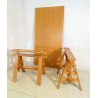 TAVOLO DESIGN ACHILLE CASTIGLIONI PER ZANOTTA MODELLO LEONARDO ANNI 80 LEGNO
