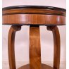 ANTICO TAVOLINO ROTONDO 2 RIPIANI BIEDERMEIER LEGNO NOCE PRIMI 1900 TAVOLO TABLE