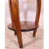 ANTICO TAVOLINO ROTONDO 2 RIPIANI BIEDERMEIER LEGNO NOCE PRIMI 1900 TAVOLO TABLE