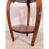 ANTICO TAVOLINO ROTONDO 2 RIPIANI BIEDERMEIER LEGNO NOCE PRIMI 1900 TAVOLO TABLE