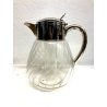 CARAFFA DECANTER VETRO REFRIGERANTE METALLO SILVER PLATED VINTAGE JUG ANNI '70