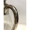 CARAFFA DECANTER VETRO REFRIGERANTE METALLO SILVER PLATED VINTAGE JUG ANNI '70