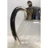 CARAFFA DECANTER VETRO REFRIGERANTE METALLO SILVER PLATED VINTAGE JUG ANNI '70