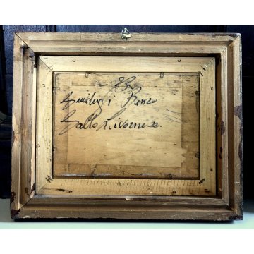QUADRO DIPINTO OLIO Guidugli Renzo Gallo Livornese TOSCANA POST-MACCHIAIOLO '900