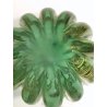 COPPIA Vanity Bottle VETRO MURANO Barovier&Toso TRASPARENTE VERDE FOGLIA ORO '40