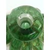COPPIA Vanity Bottle VETRO MURANO Barovier&Toso TRASPARENTE VERDE FOGLIA ORO '40