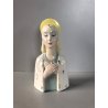 MADONNA ANTICA SCULTURA BUSTO CERAMICA POLICROMA Lenci  15 cm/h TORINO ANNI '40