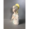 MADONNA ANTICA SCULTURA BUSTO CERAMICA POLICROMA Lenci  15 cm/h TORINO ANNI '40