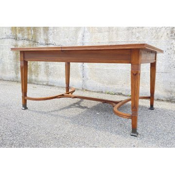 ANTICO TAVOLO ALLUNGABILE FRATELLI THONET LEGNO ANNI 40 MILANO ART DECO EPOCA