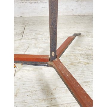 LAMPADA DA TERRA PIANTANA ANNI 70 GOFFREDO REGGIANI DESIGN LEGNO OTTONE 3 LUCI