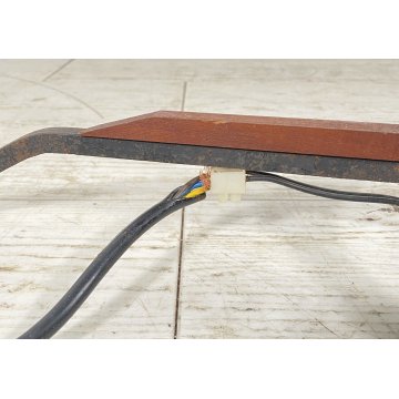 LAMPADA DA TERRA PIANTANA ANNI 70 GOFFREDO REGGIANI DESIGN LEGNO OTTONE 3 LUCI