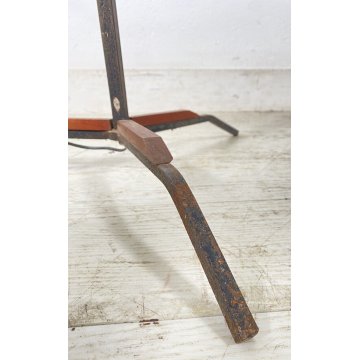 LAMPADA DA TERRA PIANTANA ANNI 70 GOFFREDO REGGIANI DESIGN LEGNO OTTONE 3 LUCI