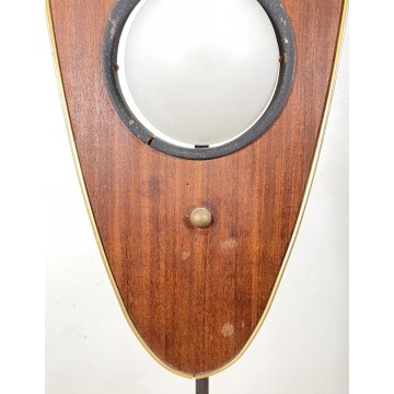 LAMPADA DA TERRA PIANTANA ANNI 70 GOFFREDO REGGIANI DESIGN LEGNO OTTONE 3 LUCI