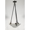 LAMPADARIO DEGUE MADE IN FRANCE ART DECO FIRMATO ANNI 30 LAMP CIOTOLA VETRO OLD