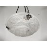 LAMPADARIO DEGUE MADE IN FRANCE ART DECO FIRMATO ANNI 30 LAMP CIOTOLA VETRO OLD