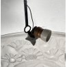 LAMPADARIO DEGUE MADE IN FRANCE ART DECO FIRMATO ANNI 30 LAMP CIOTOLA VETRO OLD